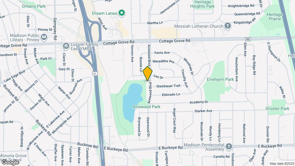 1210 Acewood Blvd Map and Location Details