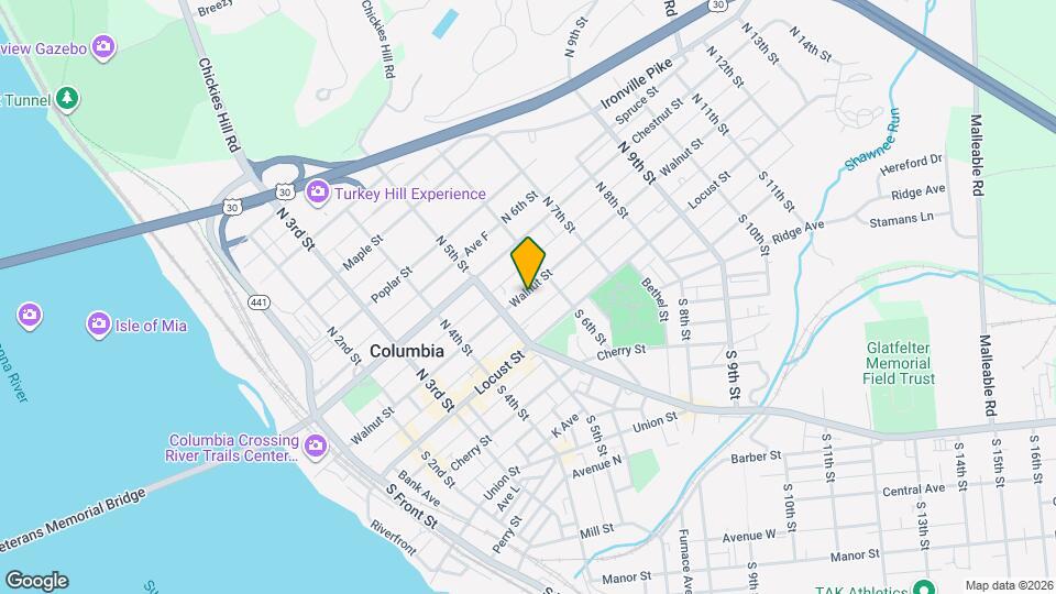 540 Walnut St Map and Location Details