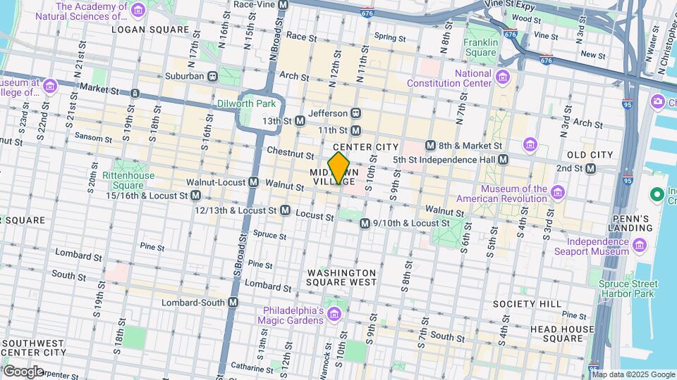 1101 Walnut St Map and Location Details