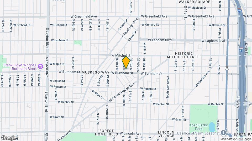 1832 S 18th St Map and Location Details