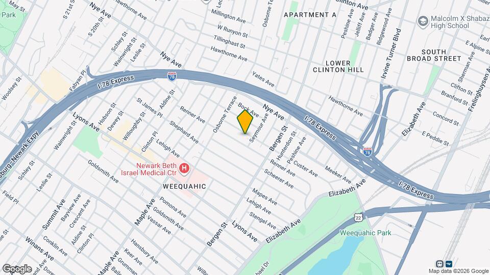 188 Custer Ave Mapa y Detalles de la Ubicación