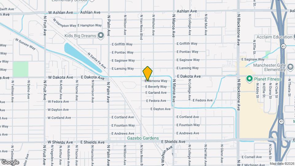 632 E Ramona Way Map and Location Details