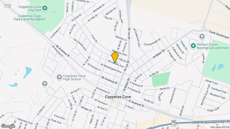 309 W Lincoln Ave Map and Location Details