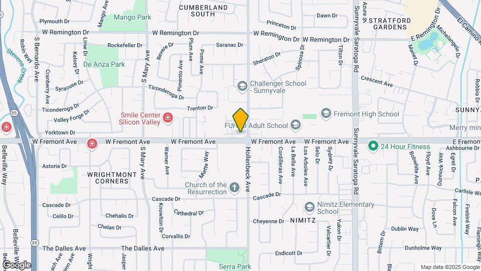 715 W Fremont Ave Map and Location Details