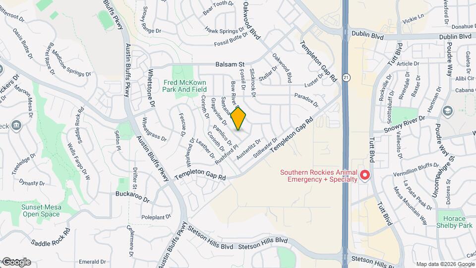 5735 Grapevine Dr Map and Location Details
