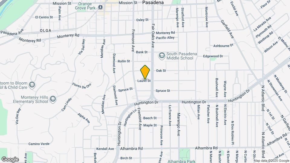 1519 Laurel St, Unit 1519 Map and Location Details