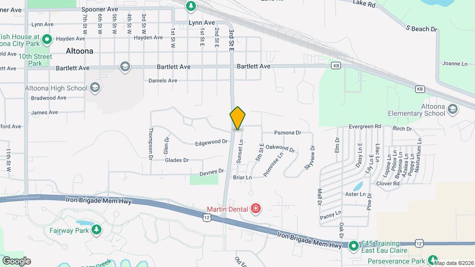1012 Sunset Ln Map and Location Details