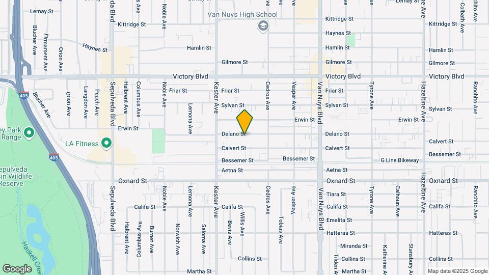14756 Delano St Map and Location Details