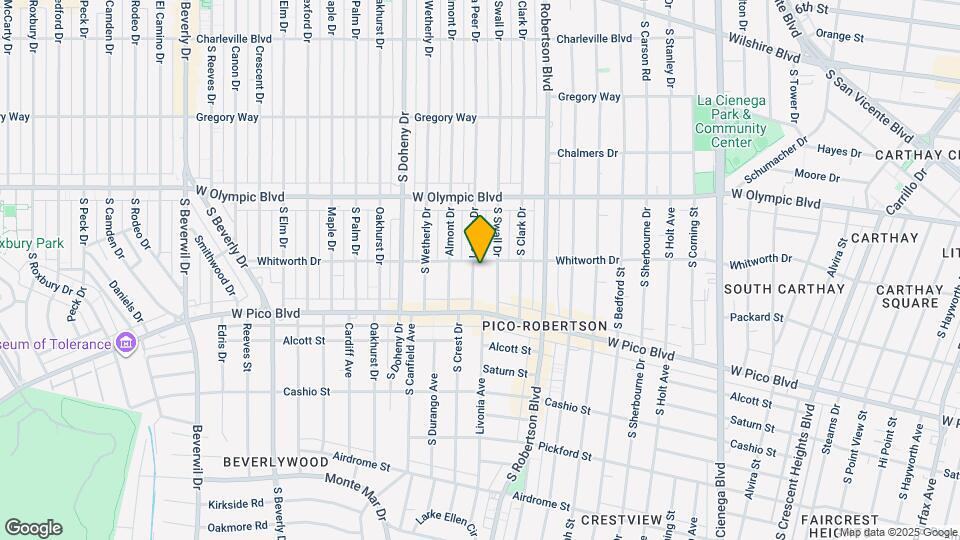 1108 S La Peer Dr, Unit 1 Map and Location Details