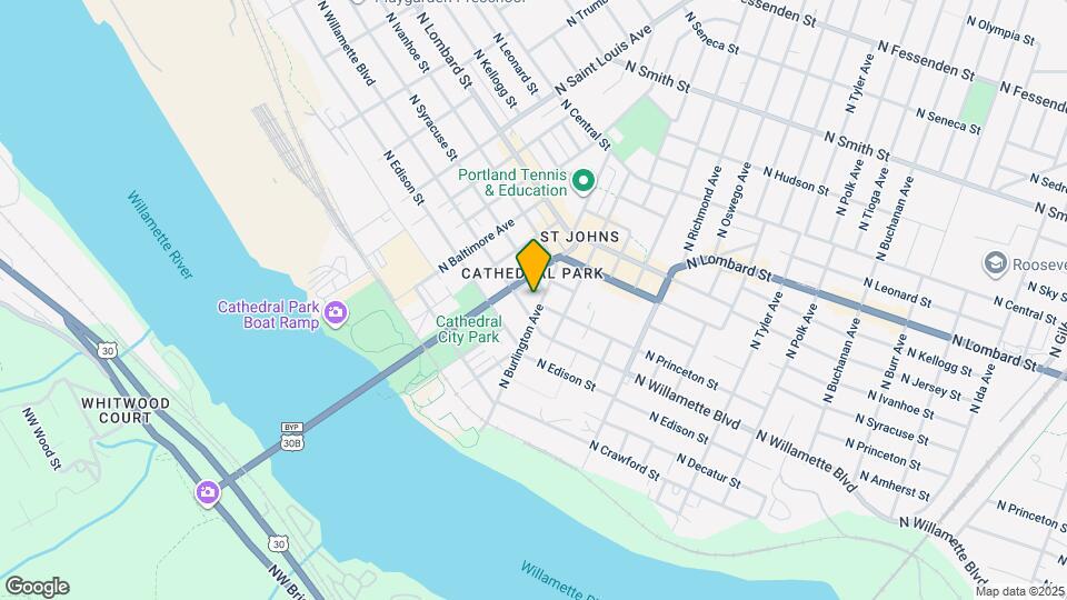 8611 N Willamette Blvd Map and Location Details