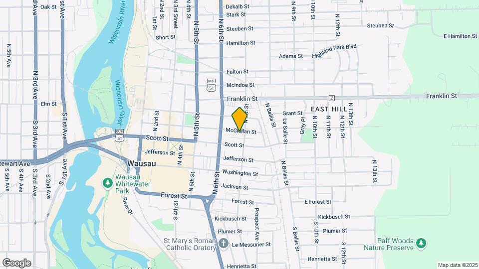 625 McClellan St Mapa y Detalles de la Ubicación