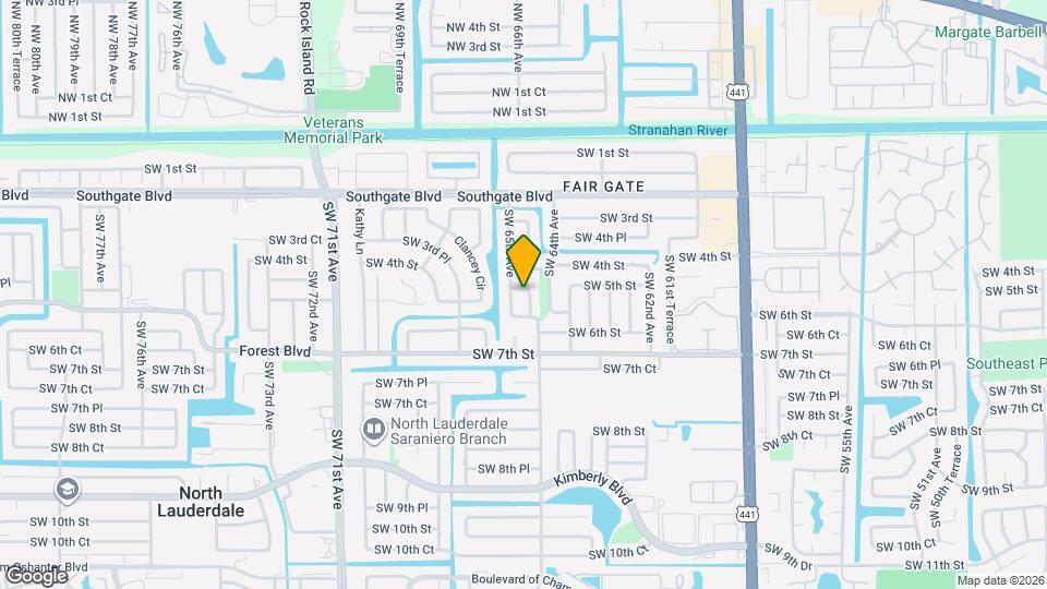 421 SW 64th Terrace Mapa y Detalles de la Ubicación