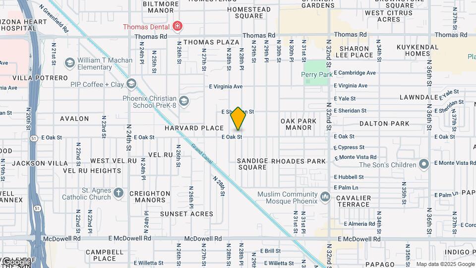 2308 N 28th PL Map and Location Details