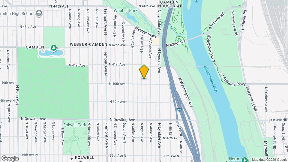 4006 N Bryant Ave Map and Location Details