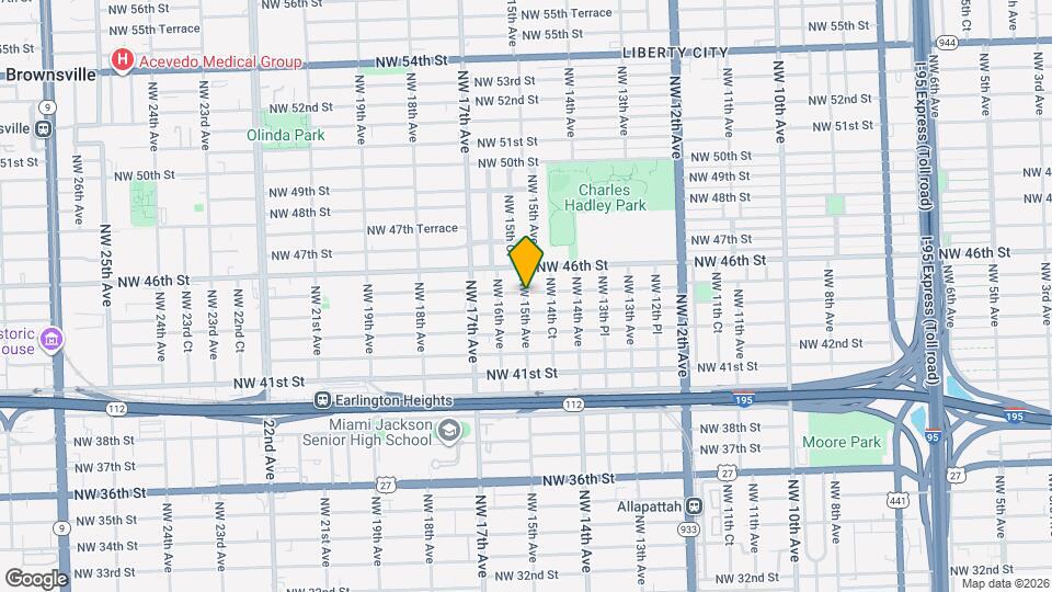 4493 NW 15th Ave Map and Location Details