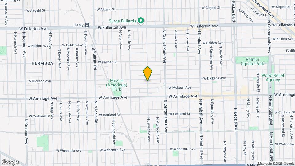 3701 W Dickens Ave Map and Location Details