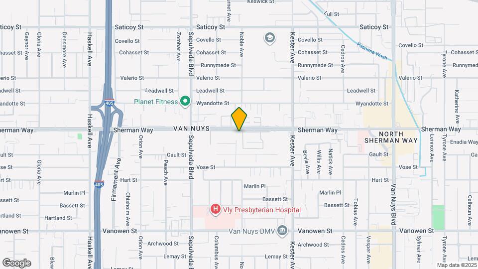 15114 Sherman Way Mapa y Detalles de la Ubicación