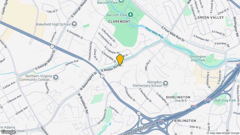 2623 S Walter Reed Dr, Unit B Map and Location Details