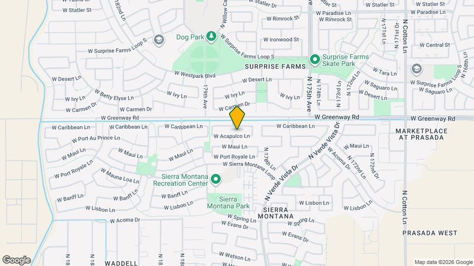 17764 W Acapulco Ln Mapa y Detalles de la Ubicación