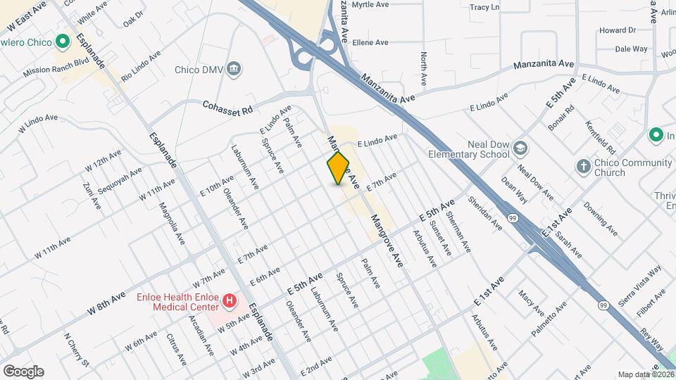 1730 Palm Ave Mapa y Detalles de la Ubicación