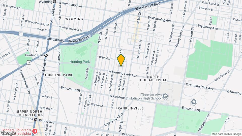 4228 N Fairhill St Map and Location Details