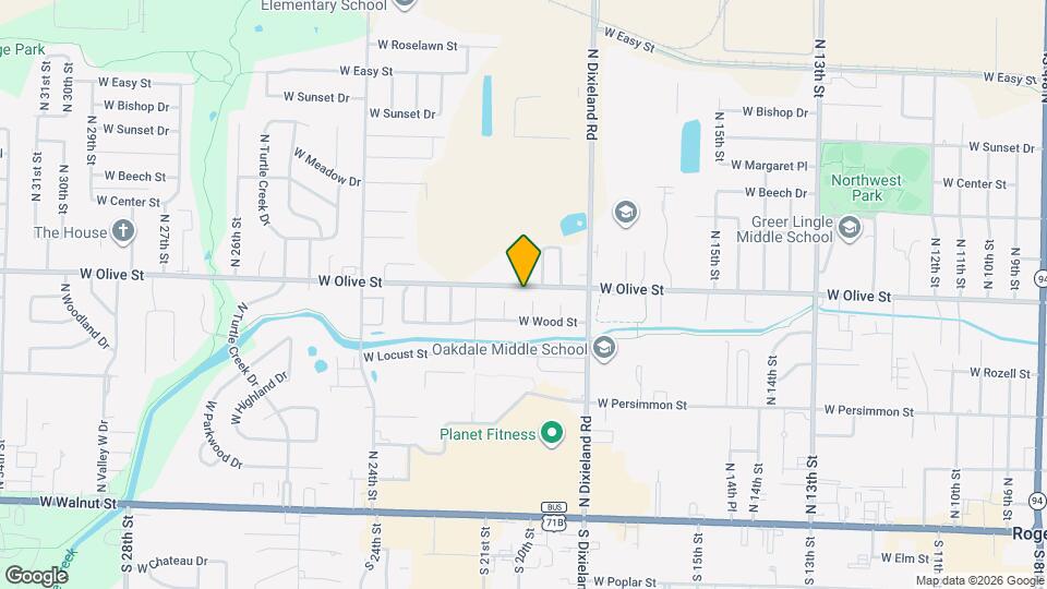 2018 W Olive St Map and Location Details