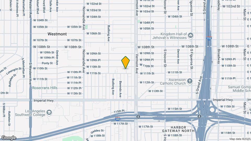 1040 W 110th St Map and Location Details