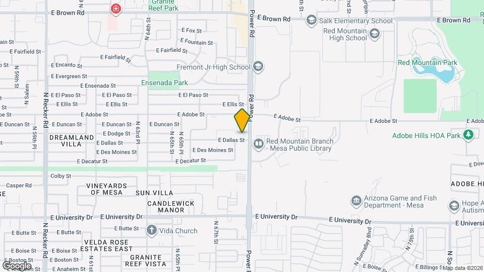 6742 E Dallas St Map and Location Details