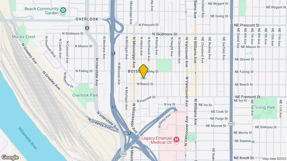 3724 N Albina Ave Mapa y Detalles de la Ubicación