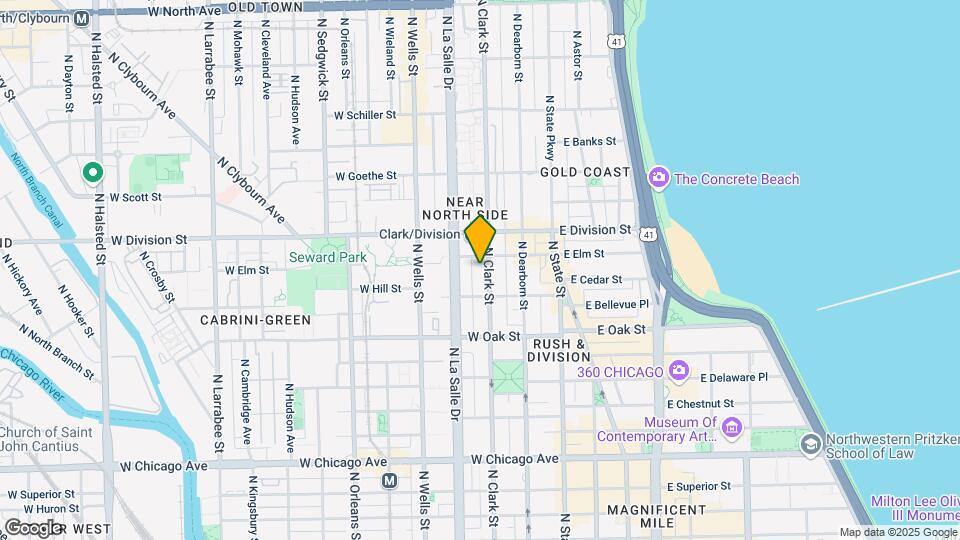 1122 N Clark St Map and Location Details