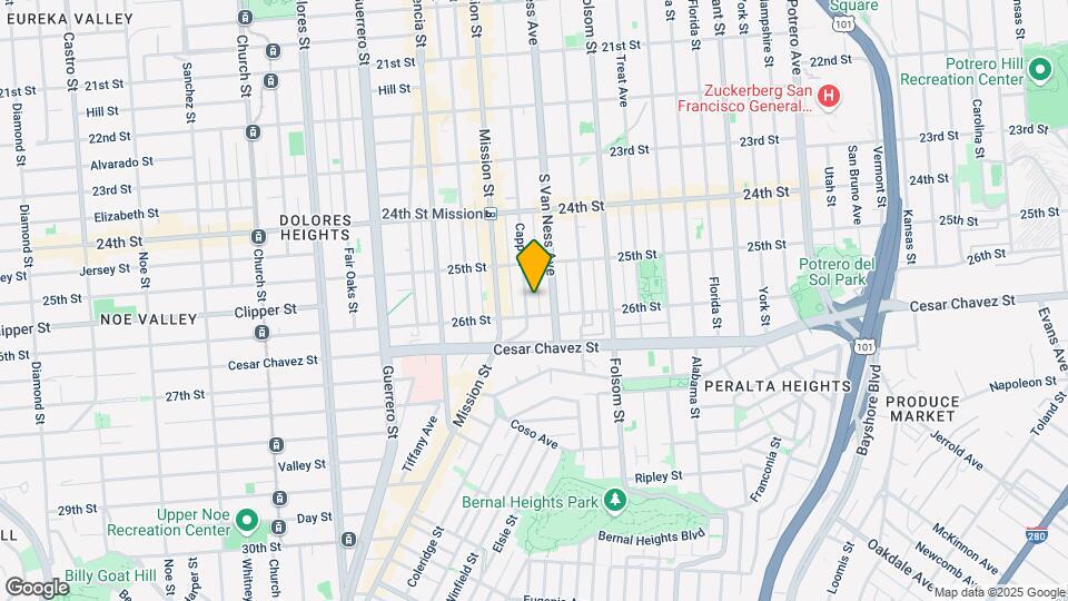 1069 Capp St Map and Location Details