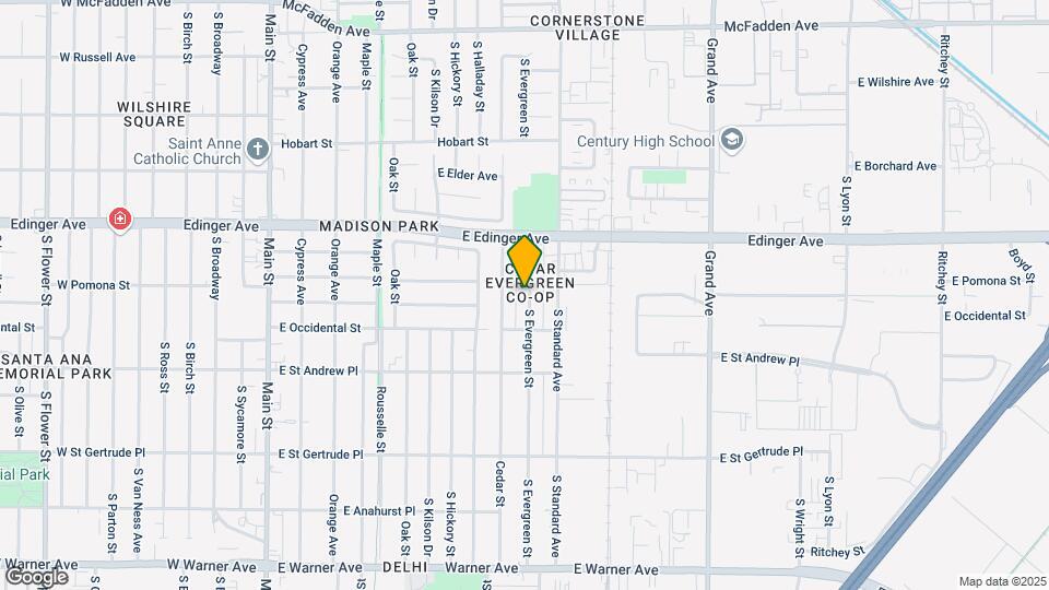 1722 S Evergreen St Map and Location Details