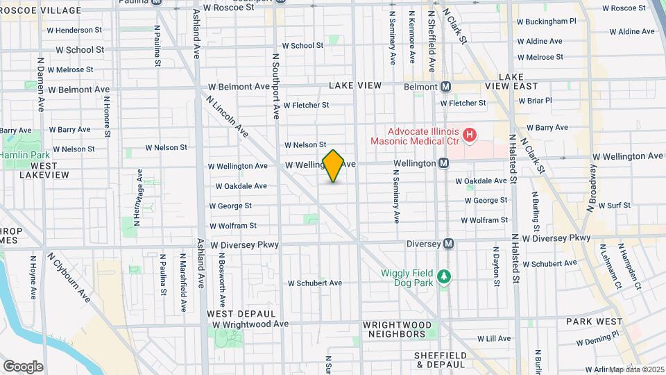 1237 W Oakdale Ave Map and Location Details