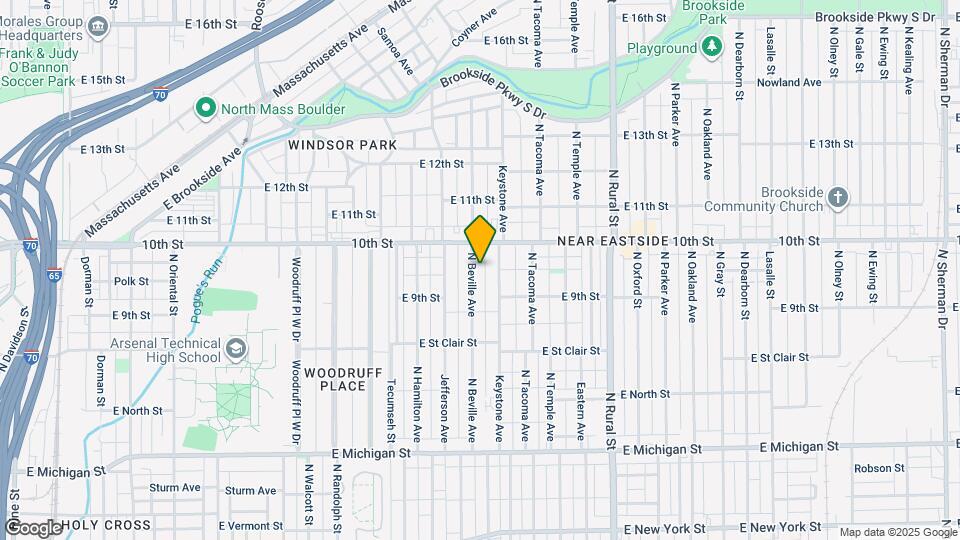 929 N Beville Ave Map and Location Details