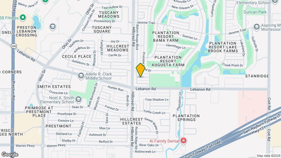 10613 Tallahassee Dr Map and Location Details