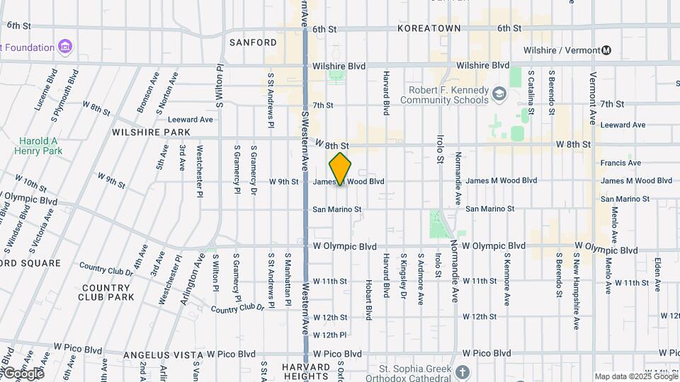 909 S Serrano Ave Map and Location Details