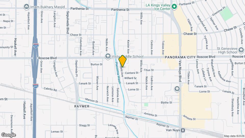 14929 Titus St, Unit a Map and Location Details