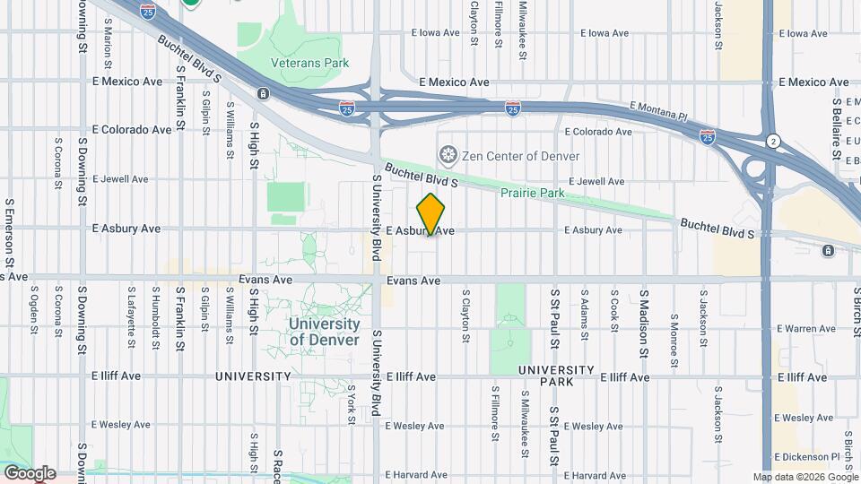 University House Denver Mapa y Detalles de la Ubicación