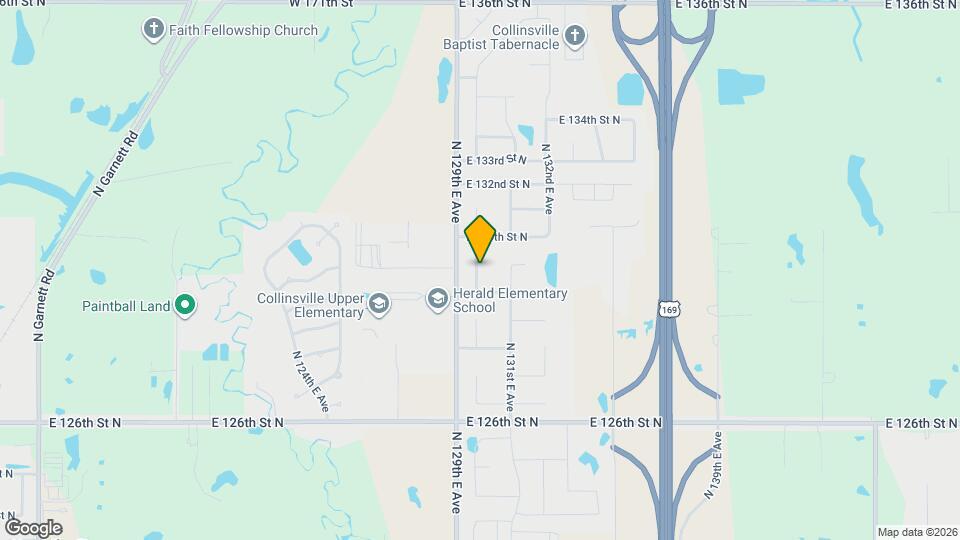 12935 N 130th E Ave Map and Location Details