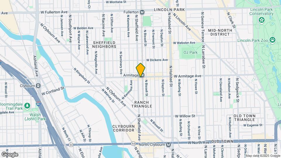 953 W Armitage Ave Map and Location Details