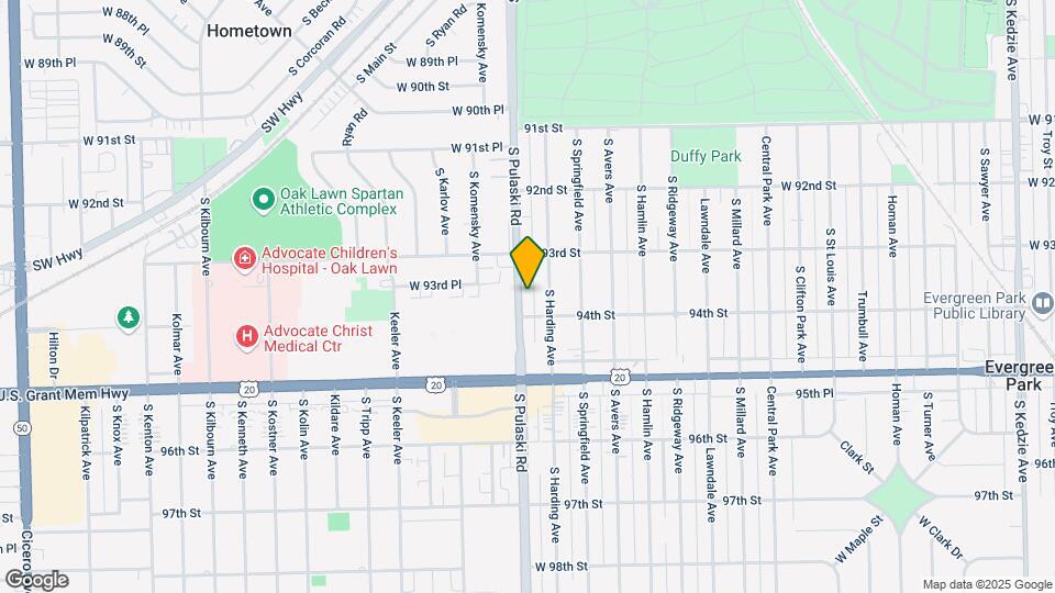 9351 S Pulaski Rd Mapa y Detalles de la Ubicación
