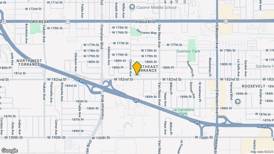 2501 W 182nd St Map and Location Details