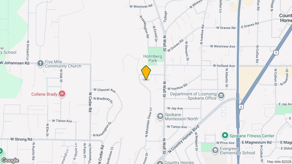 9314 N Mountain View Ln Map and Location Details