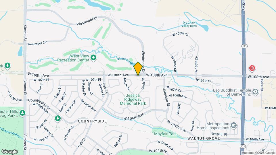 10435 W 107th Pl Map and Location Details