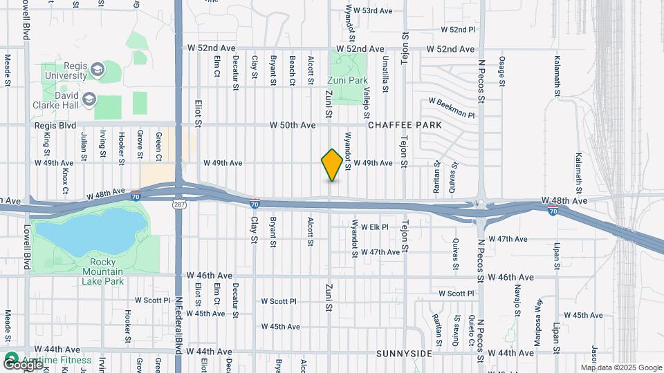 4838 Zuni St Map and Location Details