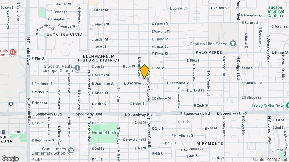 3019 E Drachman St Mapa y Detalles de la Ubicación
