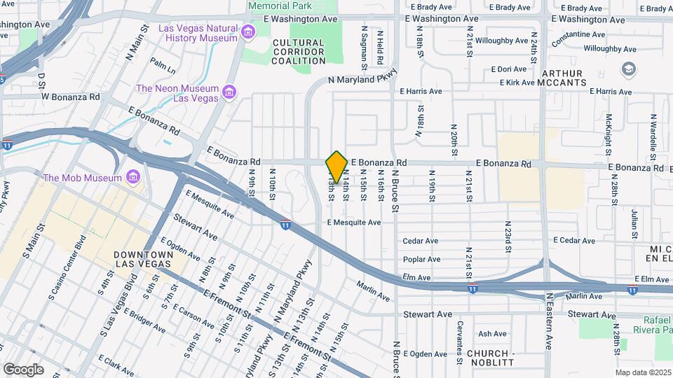 444 N 13th St Map and Location Details