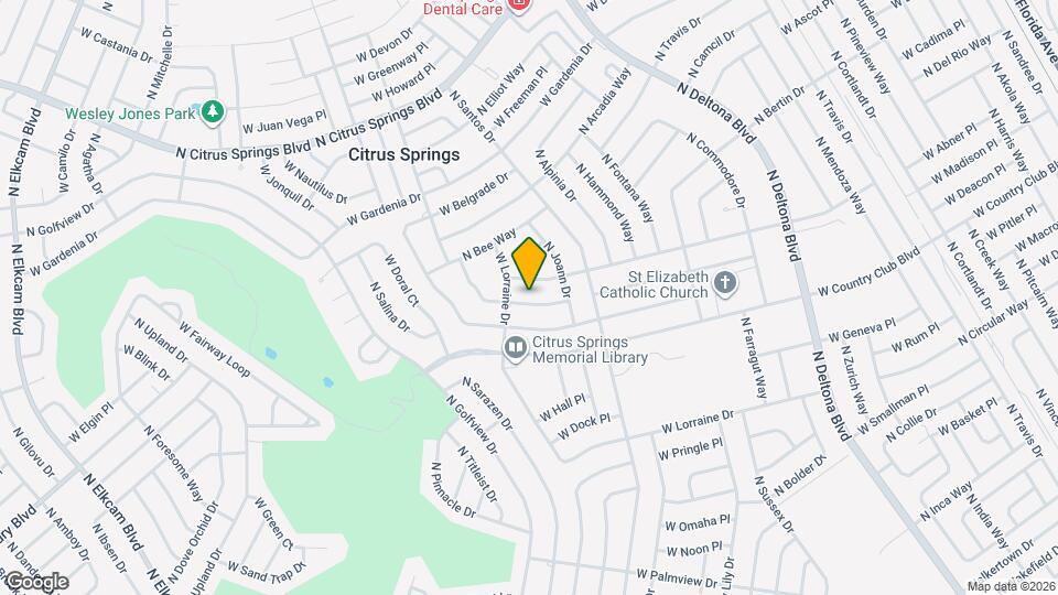 1853 W Water Lily Dr Map and Location Details