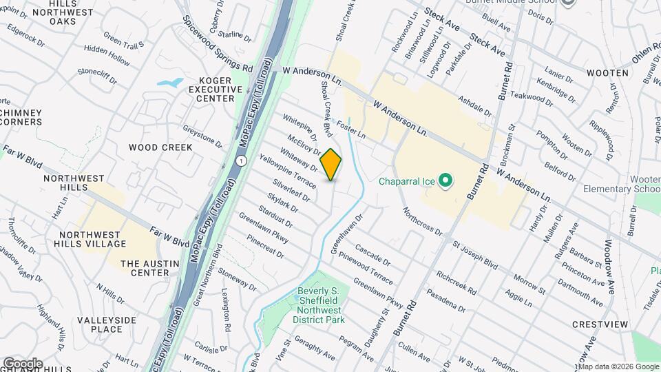 7600 Shoal Creek Blvd Map and Location Details