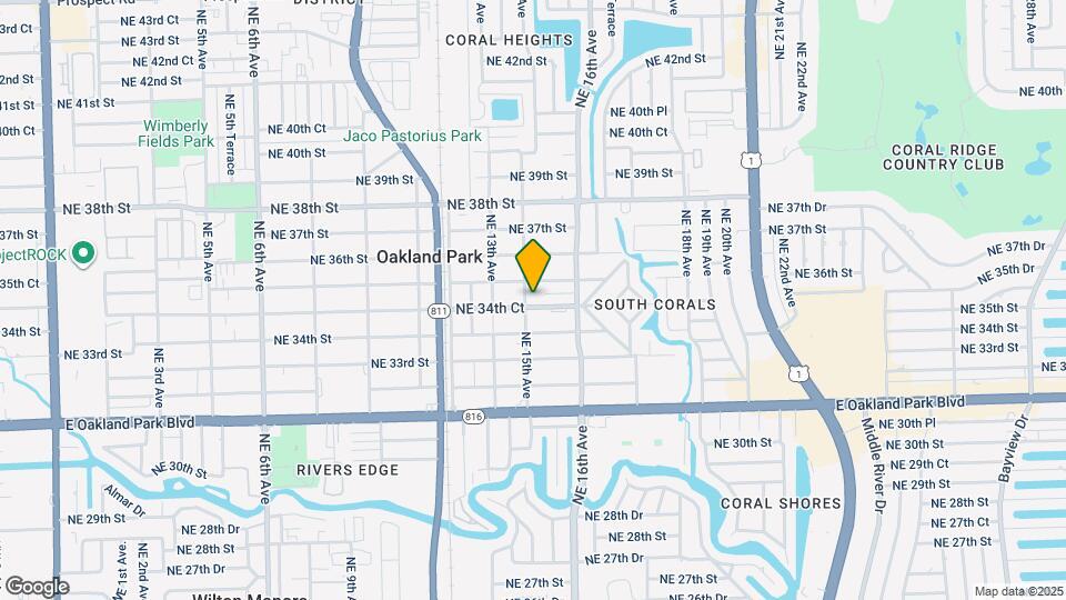1501 NE 34th Ct Map and Location Details